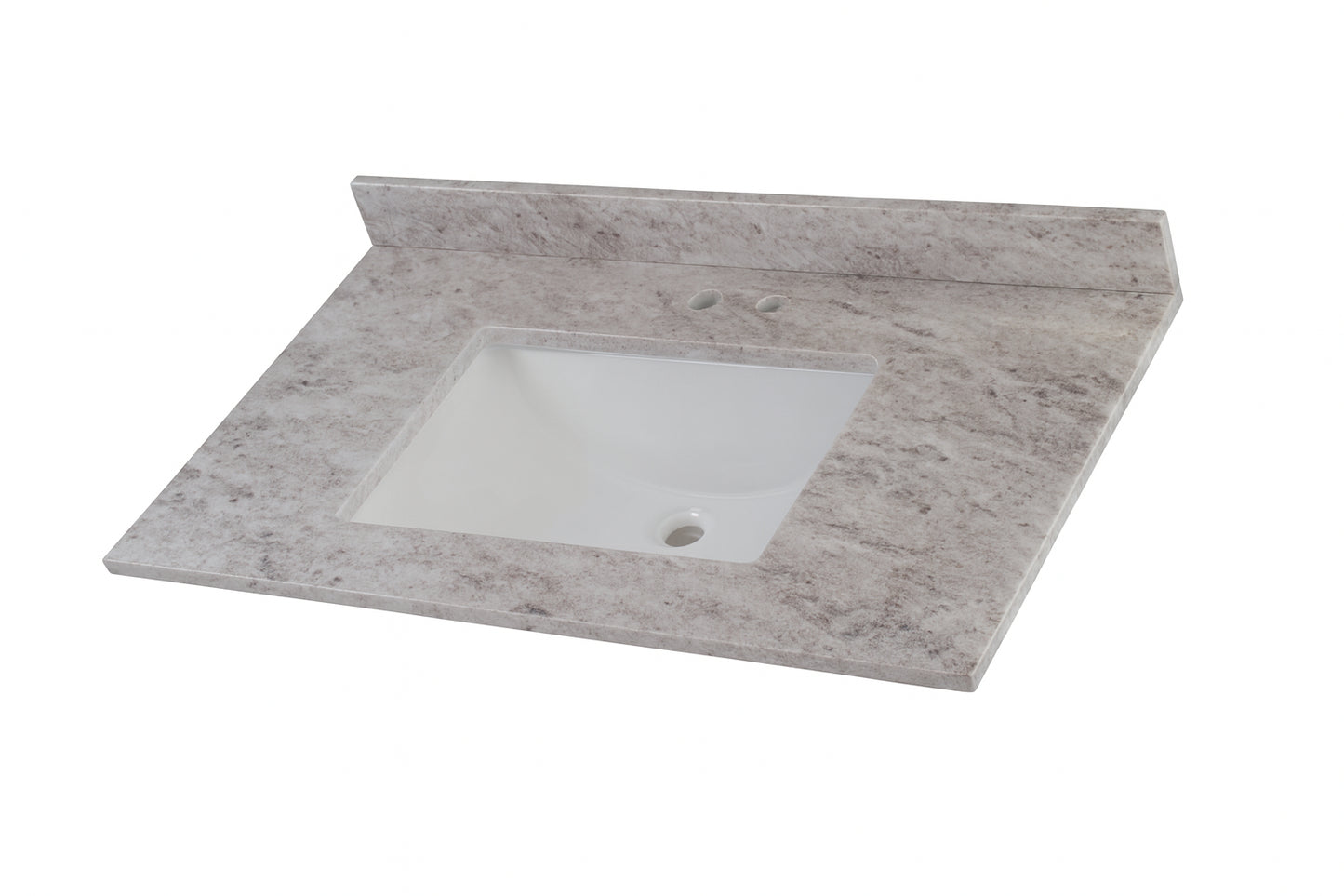 Home Decorators Collection 37 in. W x 22 in. D Ceramic White Rectangular Single Sink Vanity Top in Winter Mist