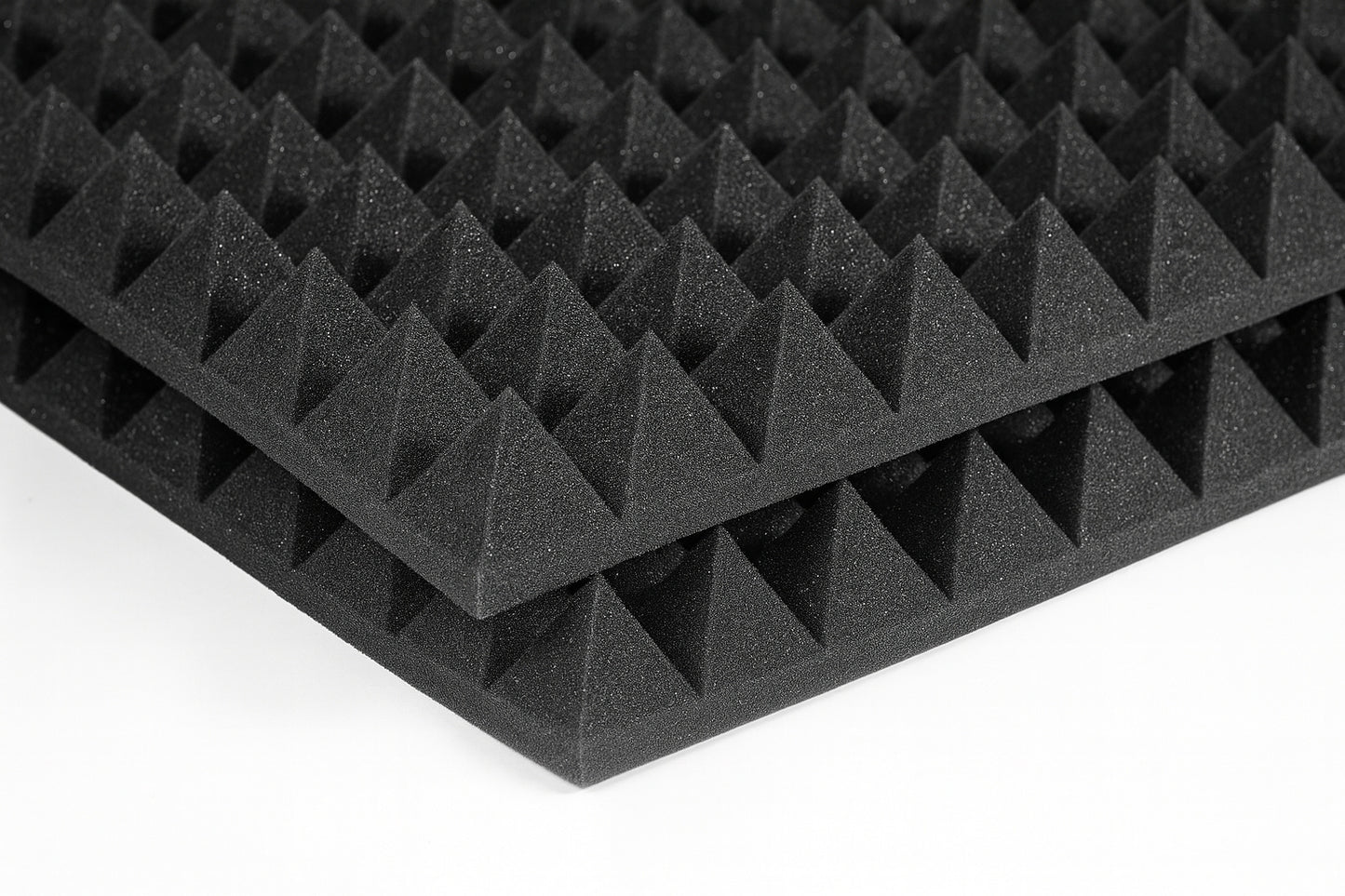 Auralex Studiofoam Pyramid Panels 2 Ft W X 2 Ft L X 2 In H Charcoal Half Pack 12 Panels Per Box