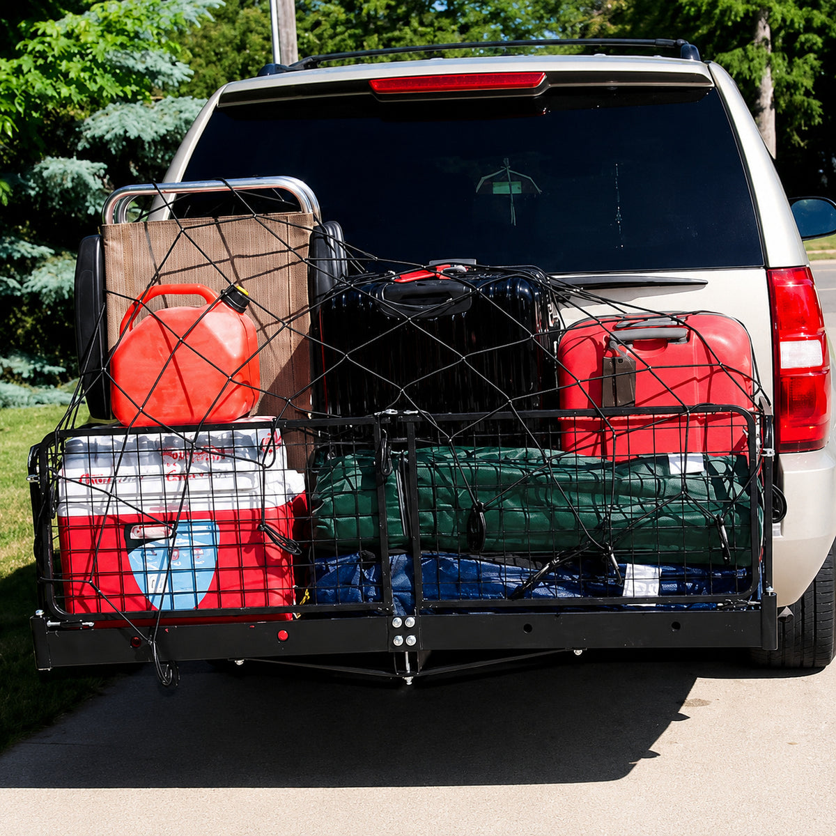 Erickson 500 lb Capacity 60 in x 20 in Steel Folding Hitch Cargo Carrier for 2 in Receiver 07496