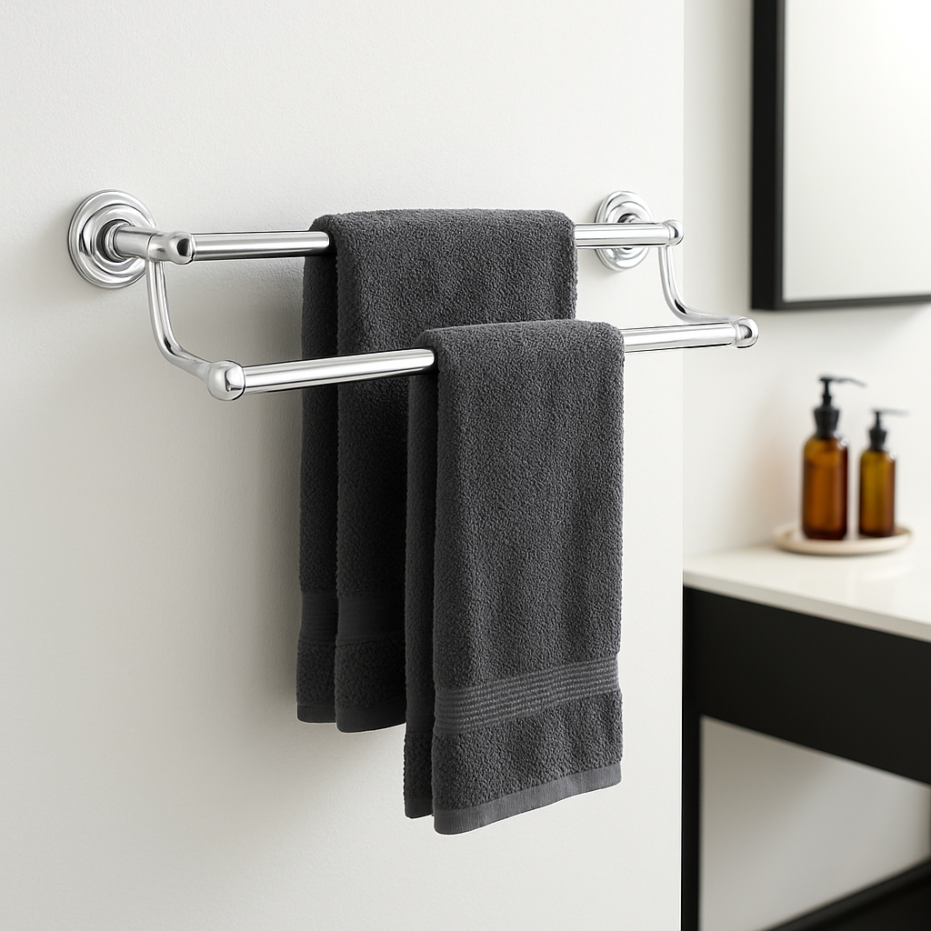 MOEN Home Care 24 in. x 1 in. Screw Grab Bar with Integrated Towel Bar in Chrome