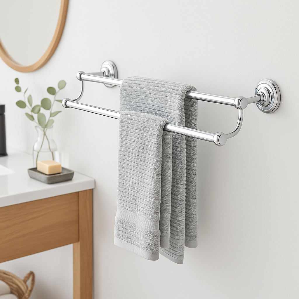 MOEN Home Care 24 in. x 1 in. Screw Grab Bar with Integrated Towel Bar in Chrome