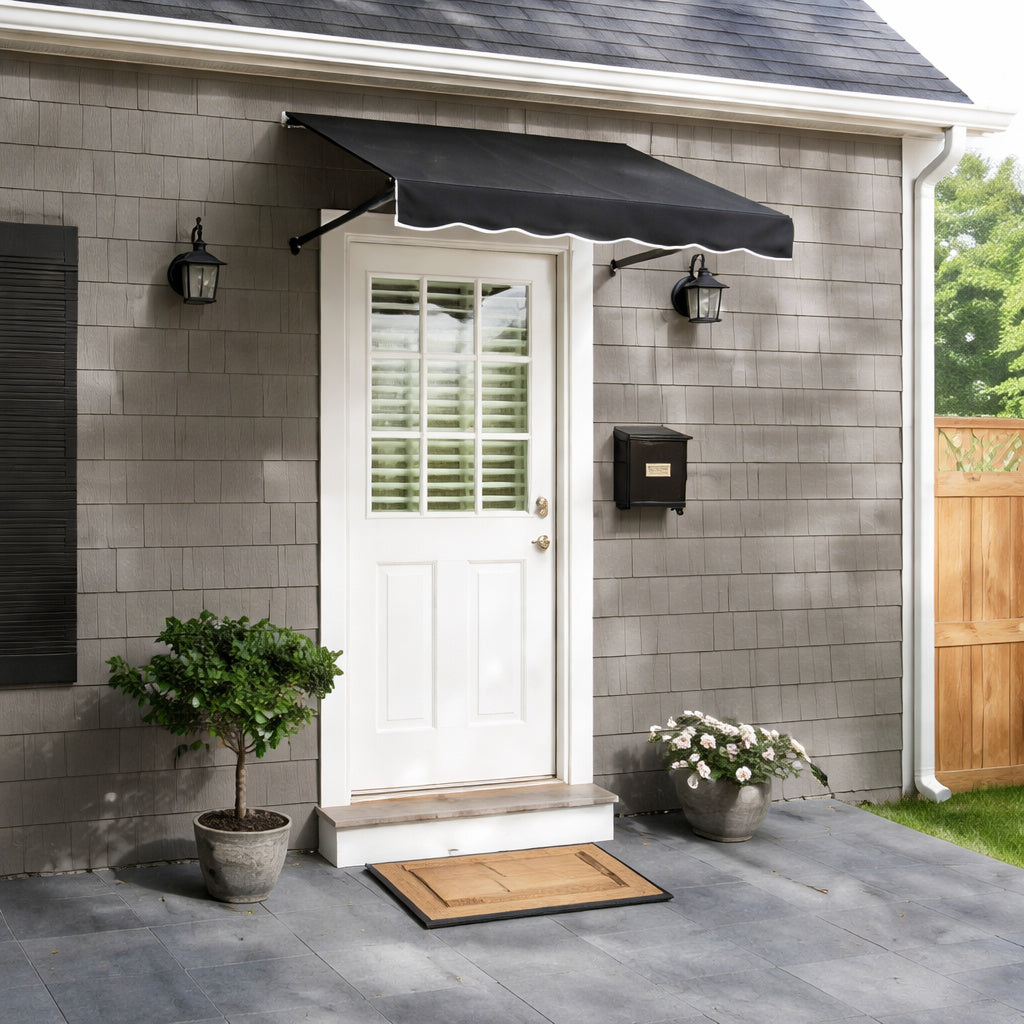 Nedia Home DirtBuster Single Picture Frame Black 24 in x 57 in Coir with Rubber Border Door Mat