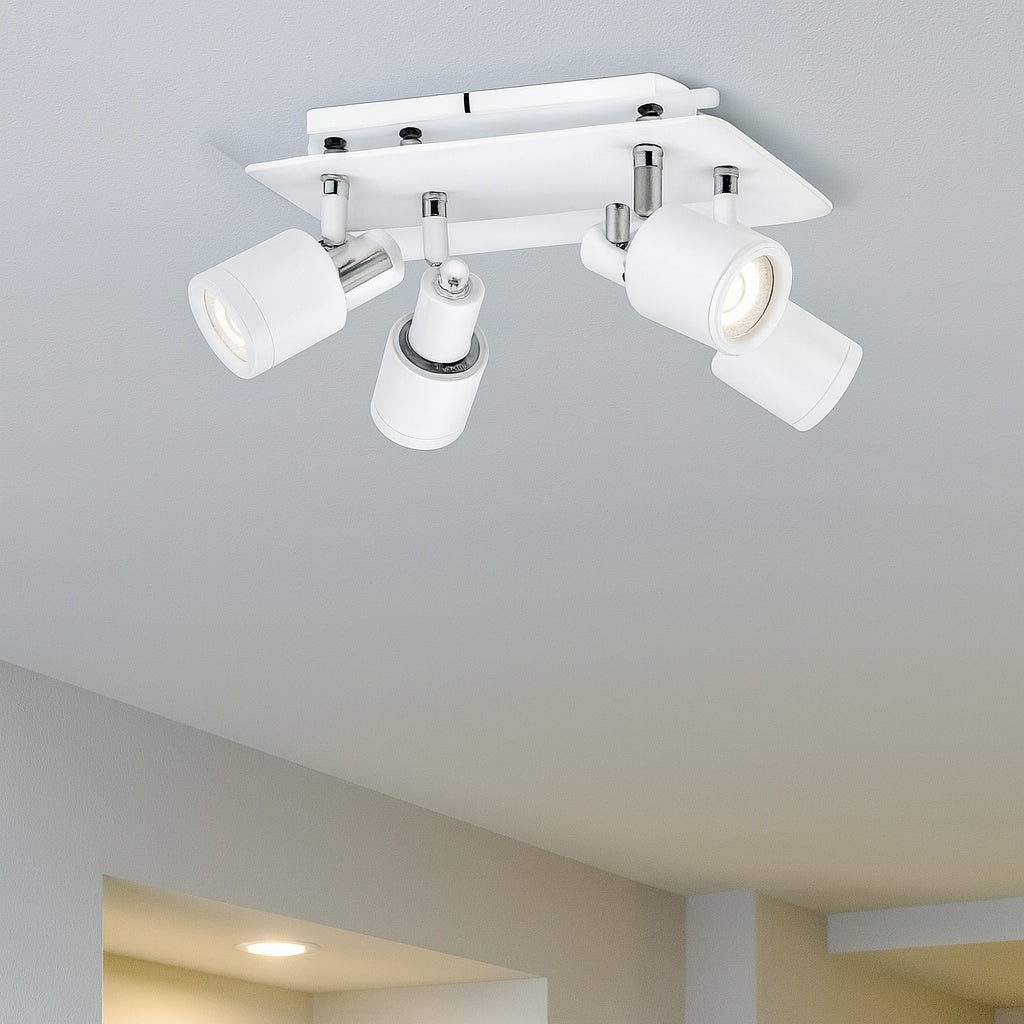 Eglo Davida 10 54 in 4 Light Chrome Semi Flush Mount