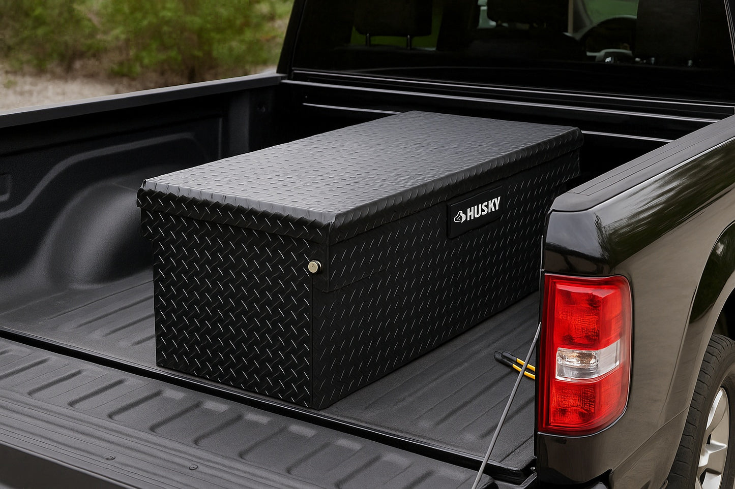 Husky Chest Truck Tool Box in Aluminum 40 8 in Full Size Matte Black