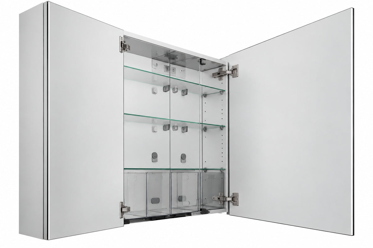 30 in W x 26 in H Rectangular Medicine Cabinet with Mirror SP4584