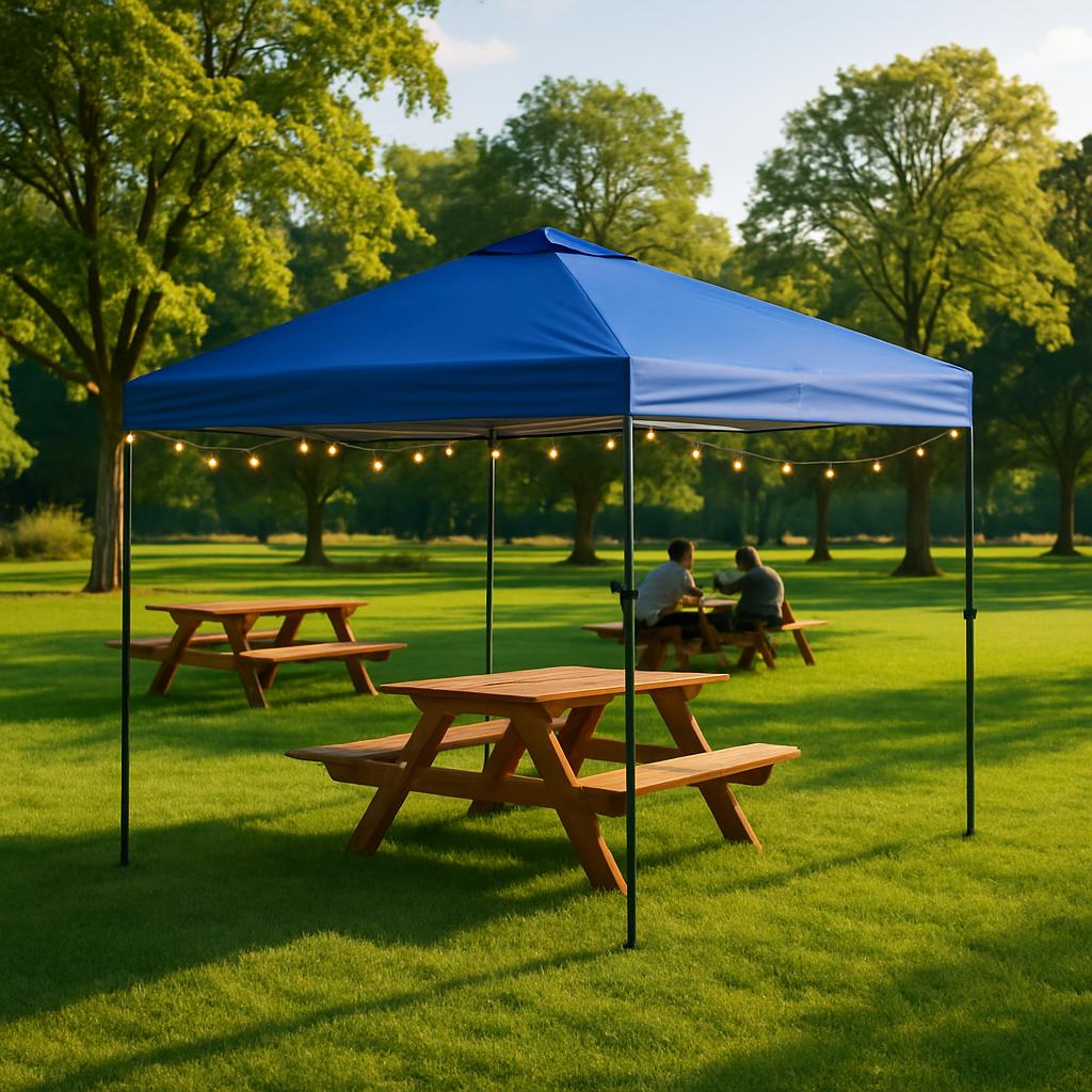 10 ft x 10 ft Blue Instant Canopy Pop Up Tent NS CLIA 100 B