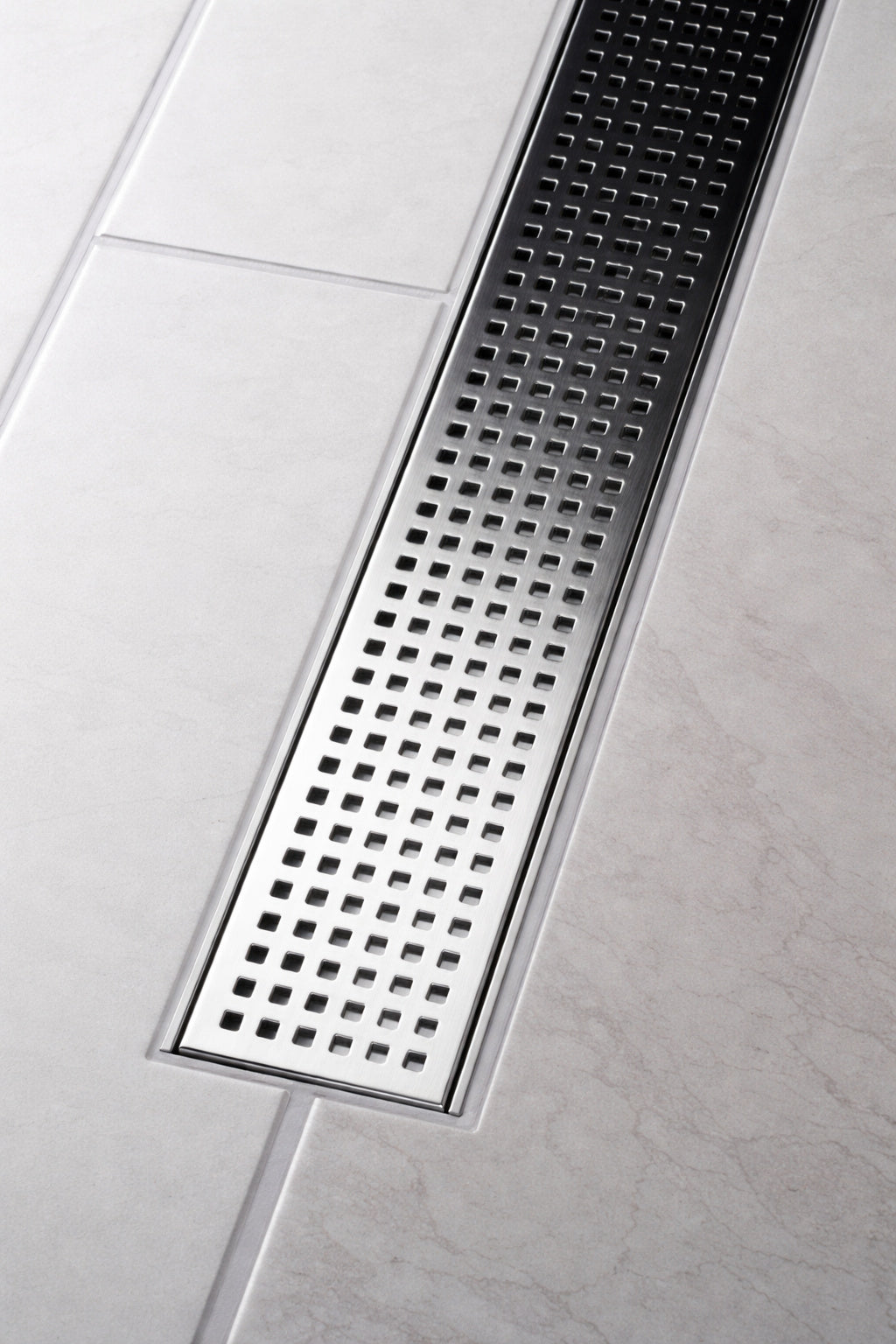 Oatey Designline 32 In Stainless Steel Linear Shower Drain With Square Pattern Drain Cover