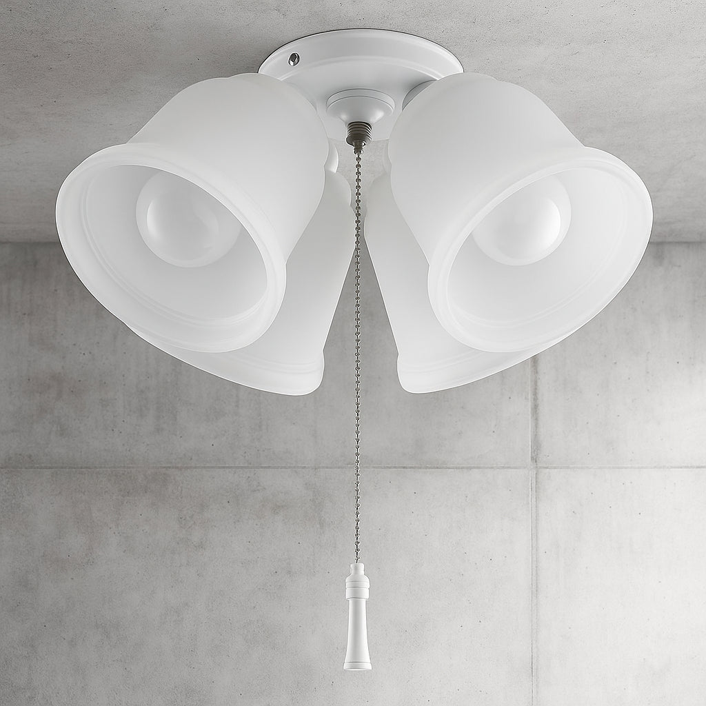 Hampton Bay Gazelle 4 Light LED Matte White Universal Ceiling Fan Light Kit 91303/301909812 82392913038 Hampton Bay