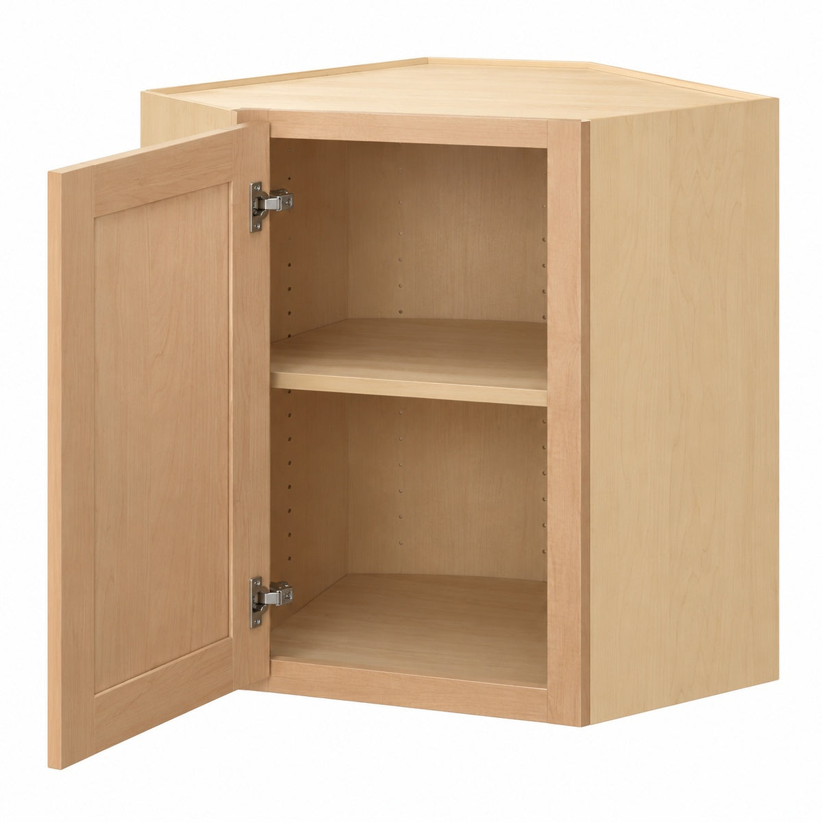 Hampton Bay Recessed Panel 24 in W x 12 in D x 30 in H Assembled Diagonal Corner Wall Kitchen Cabinet in Unfinished KWD2430 UF