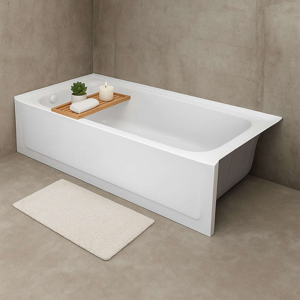 Bootz Industries Maui 60 In X 30 In Alcove Soaking Bathtub With Right Drain In White
