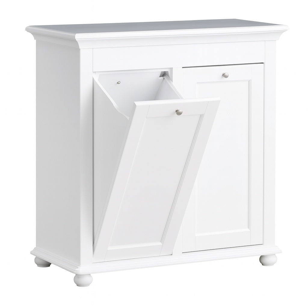 Harbor 26 in Double Tilt Out Hamper in White bf 20193 wh