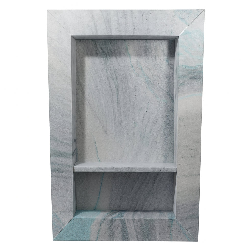 FlexStone 17 in. x 17 in. Square Recessed Shampoo Caddy in Triton
