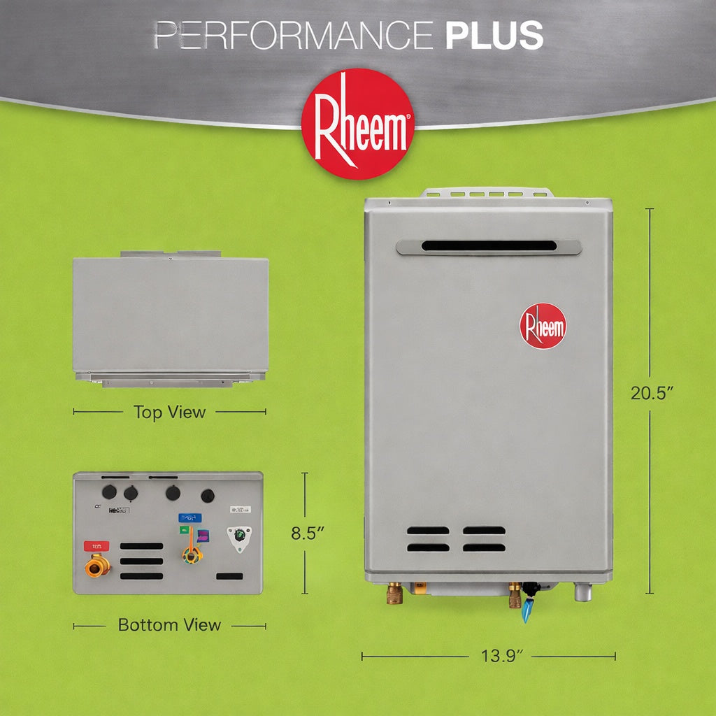 Rheem Performance Plus 7 0 GPM Non Condensing Outdoor Liquid Propane Tankless Water Heater
