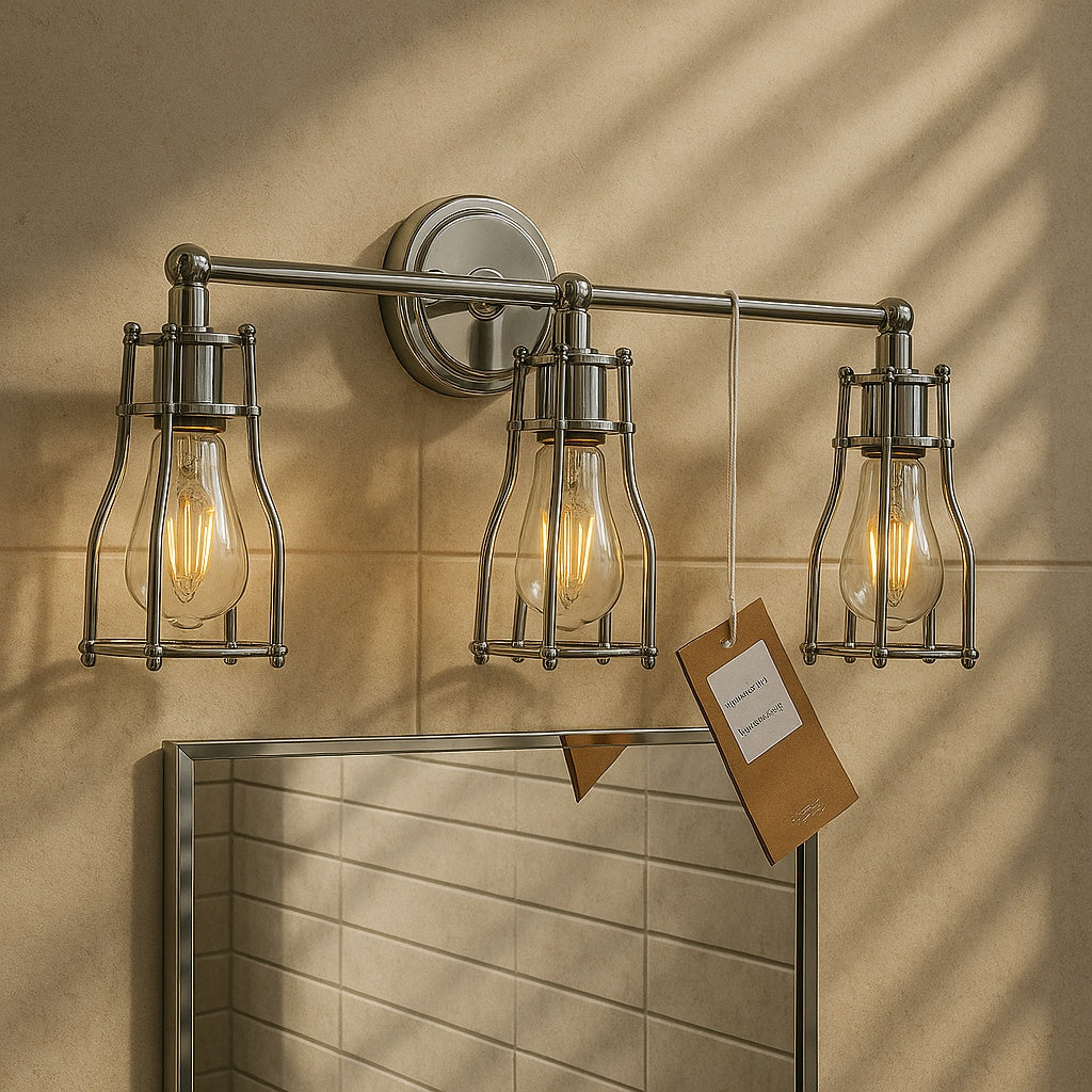 JONATHAN Y Florence 24 in. 3-Light Metal Oil Rubbed Bronze Vanity Light