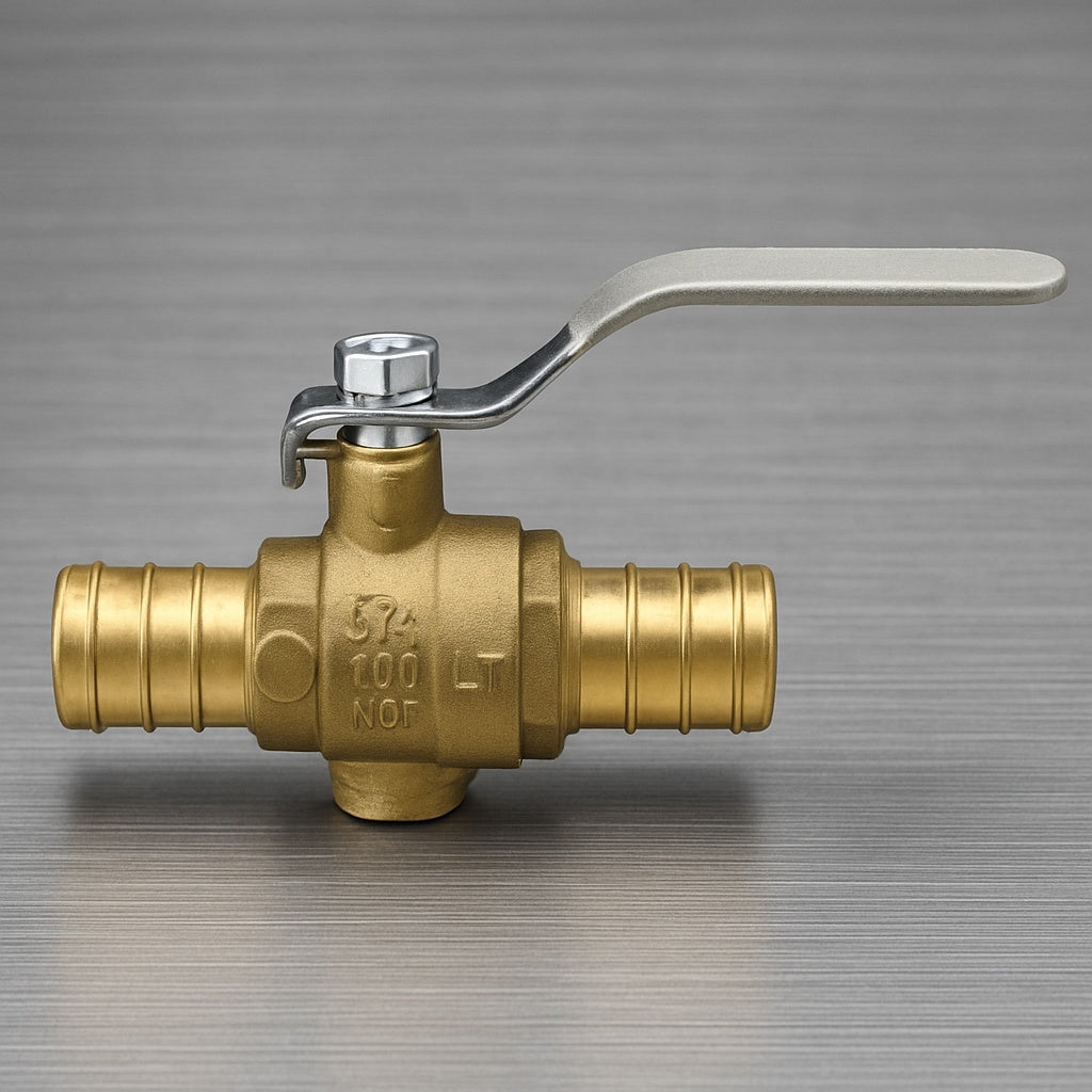 3 4 in Brass PEX A Barb Ball Valve with Drain and Mounting Pad EPXV34WD/305469335