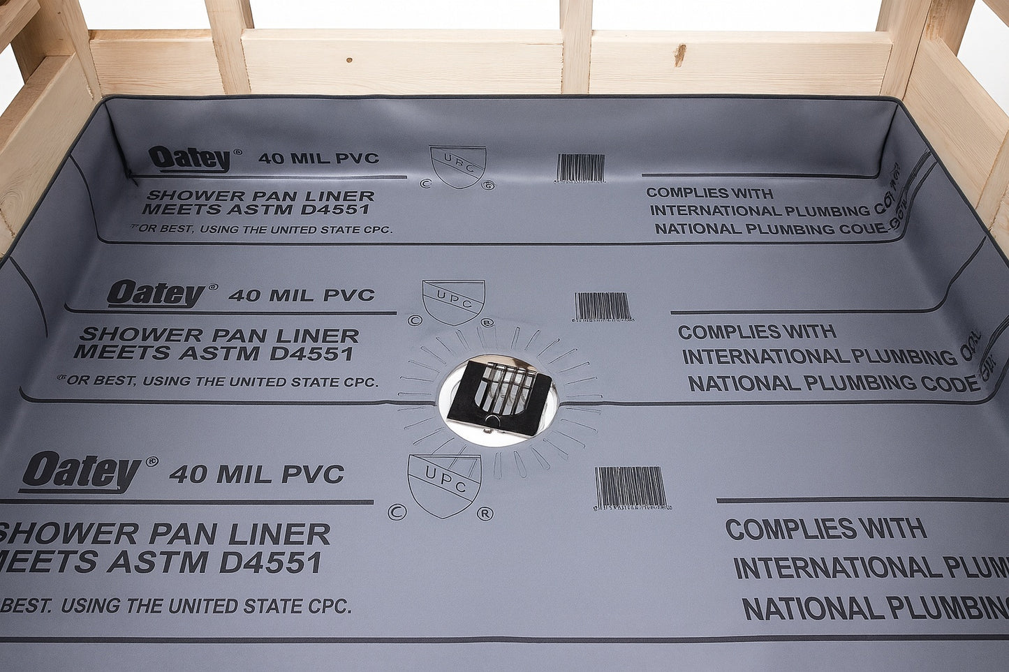 Oatey 6 ft. x 10 ft. Gray PVC Shower Pan Liner50