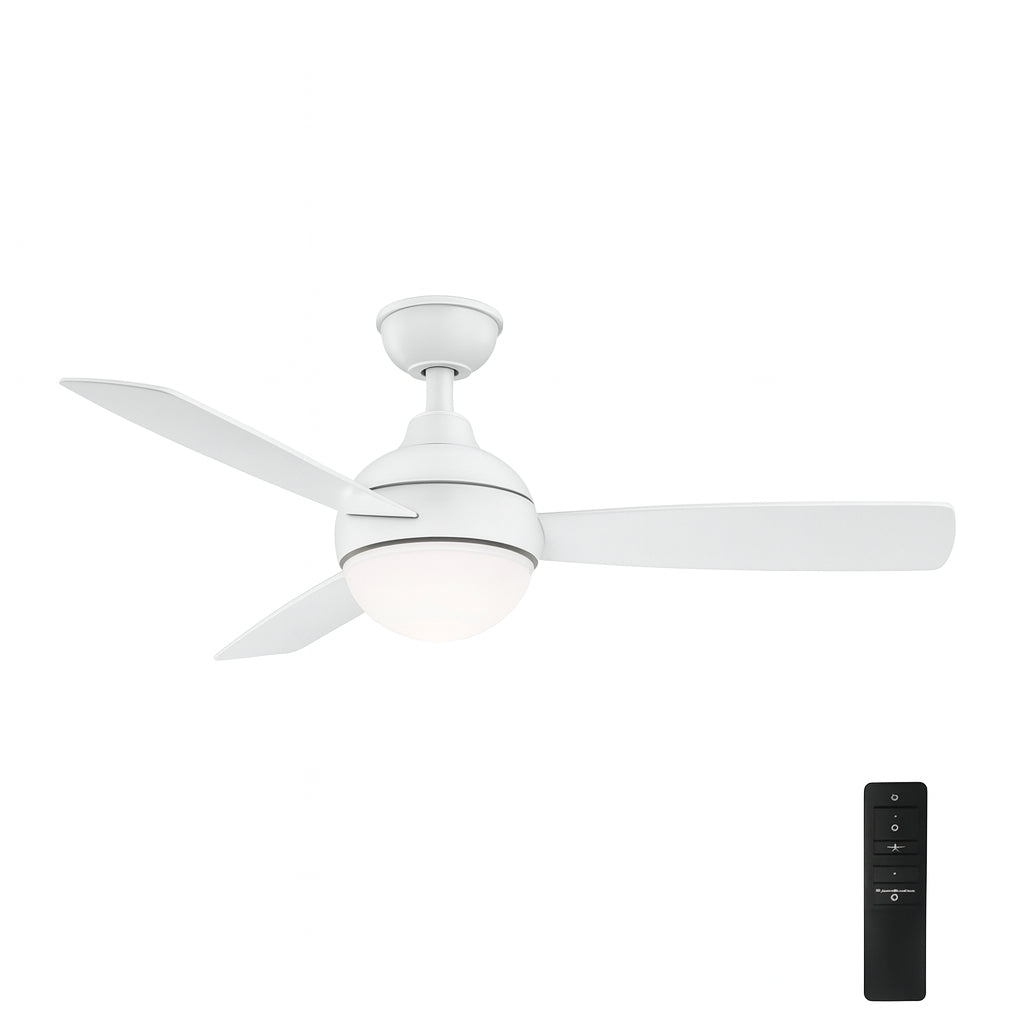 Home Decorators Collection Alisio 44 in. LED White Ceiling Fan with Light and Remote Control