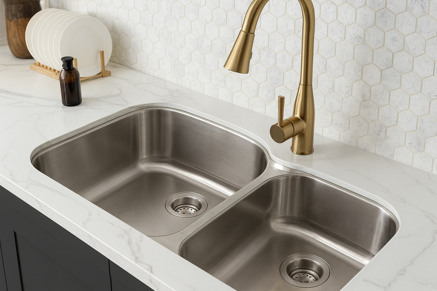 Swiss Madison Toulouse 32 in x 21 in Stainless Steel Dual Basin Undermount Kitchen Sink