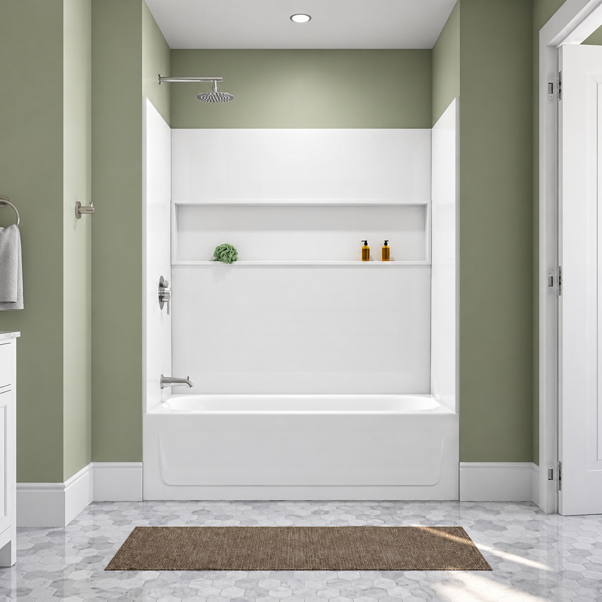 Bootz Industries Maui Plus 60 in x 32 in Alcove Soaking Bathtub with Left Drain in White 011 2343 00