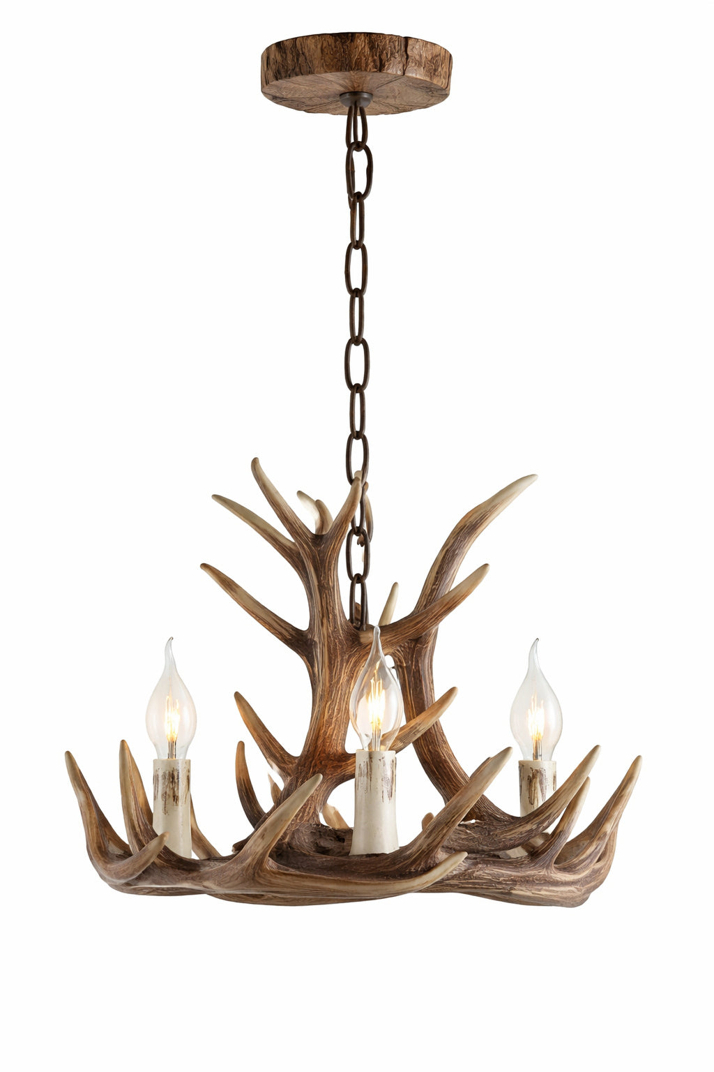 Jonathan Y Eldora 28 5 In 6 Light Adjustable Resin Antler 6 Light Brown Chandelier