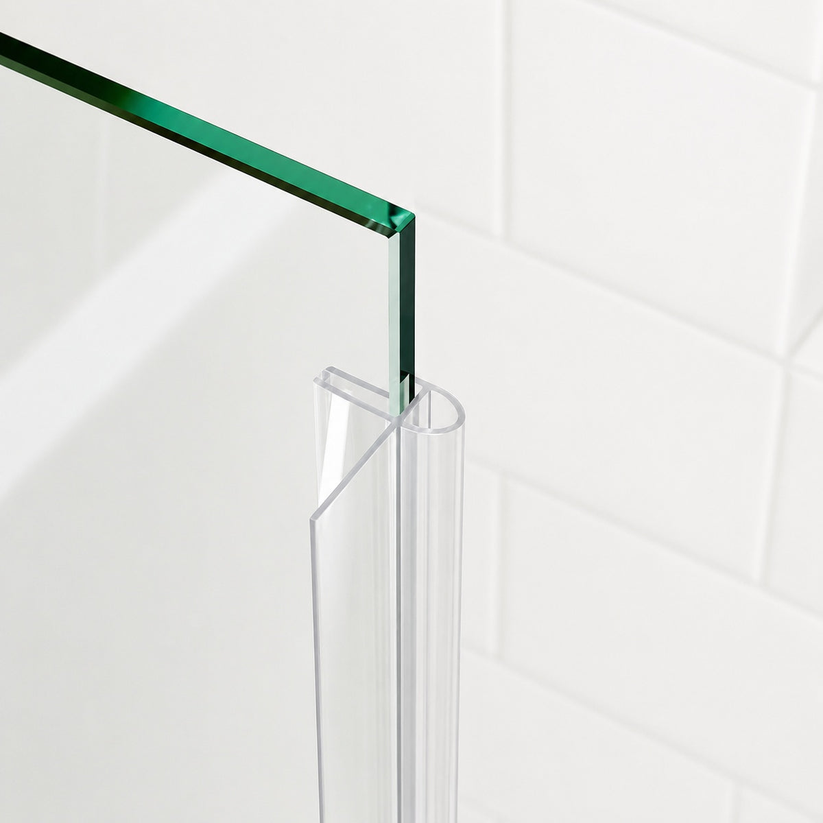 Delta 23 53 in W x 67 75 in H Sliding Frameless Shower Door Glass Panel in Clear Glass SDGS048 CLI R