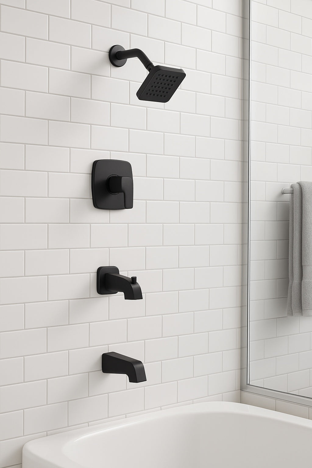 Rubicon 8 in Widespread 2 Handle Bathroom Faucet in Matte Black Valve Included K R76216 4D BL/311871506
