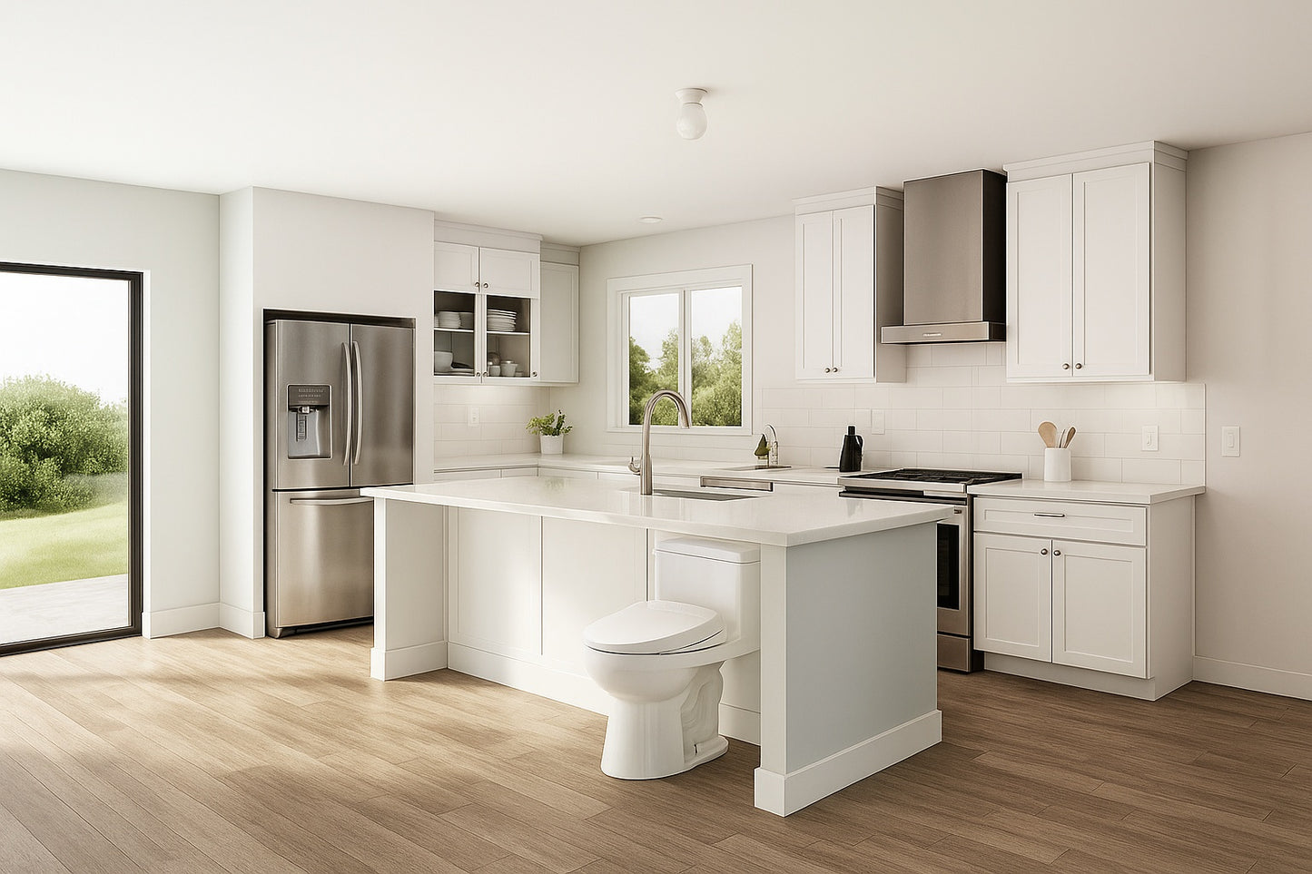 Hampton Bay Shaker 21 in W x 12 in D x 30 in H Assembled Wall Kitchen Cabinet in Satin White