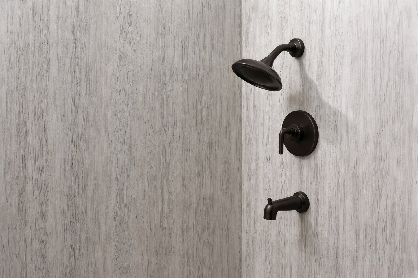 Glacier Bay Oswell Single Handle 1 Spray Tub and Shower Faucet 1 8 GPM in Matte Black Valve Included