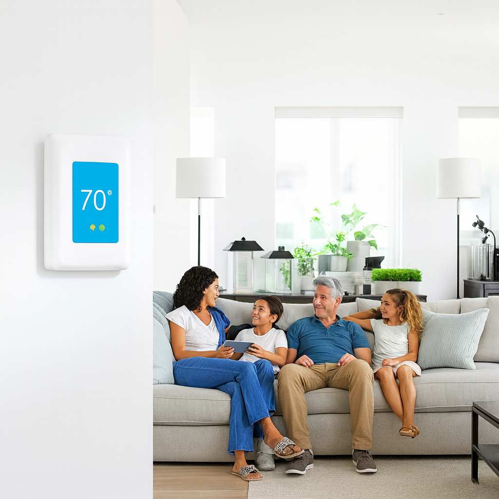 Honeywell Home T9 WiFi 7-Day Programmable Smart Thermostat with Touchscreen Display and Smart Room Sensor