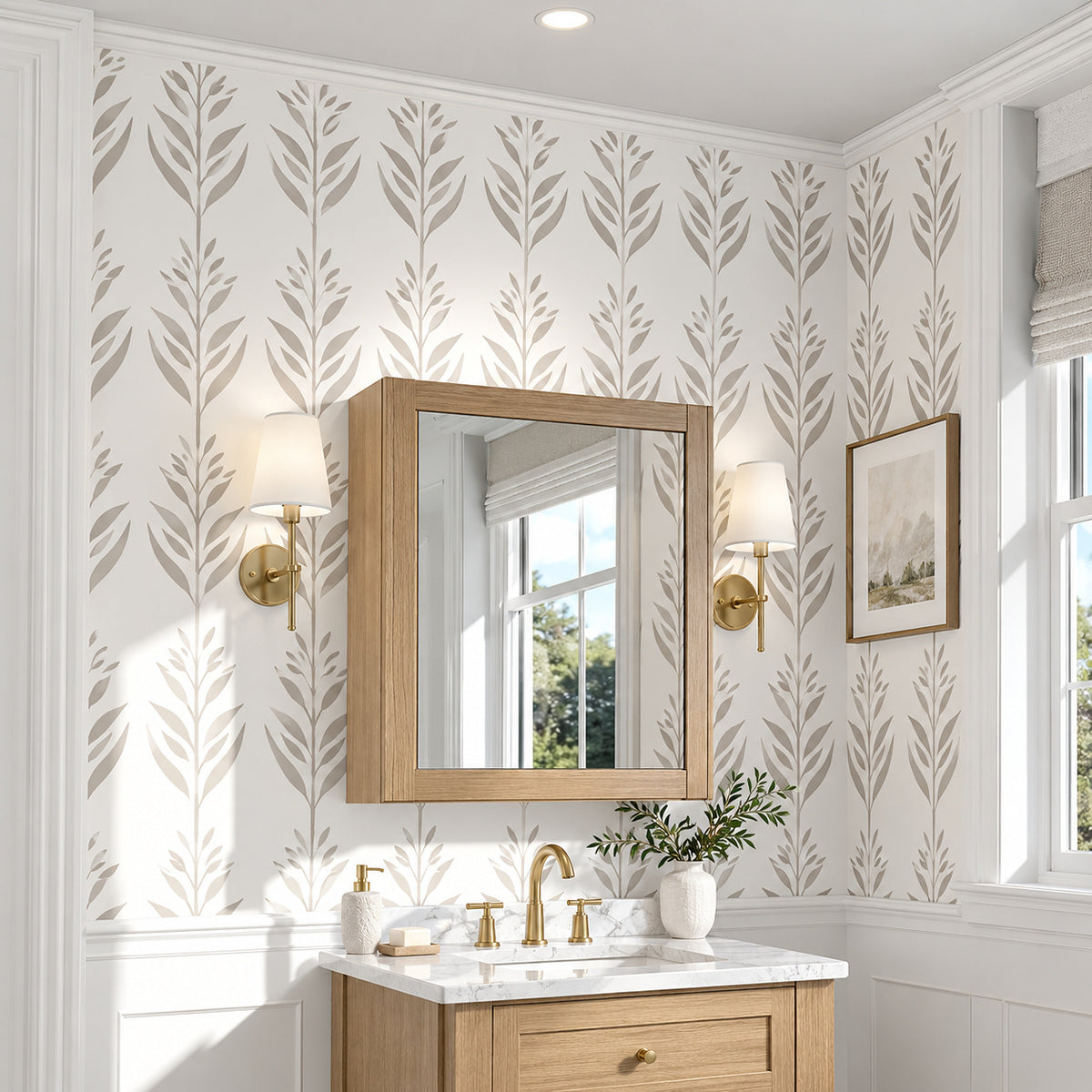 Home Decorators Collection Aberdeen 24 in W x 8 in D x 27 in H Rectangular Surface Mount Antique Oak Medicine Cabinet with Mirror Aberdeen MC AO
