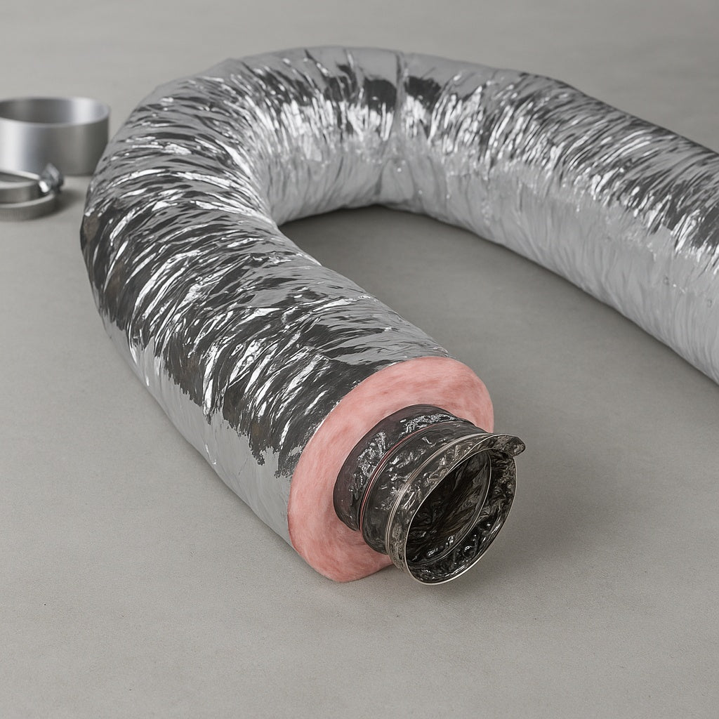Master Flow 10 in. x 25 ft. Insulated Flexible Duct R8 Silver Jacket (Pack of 6)