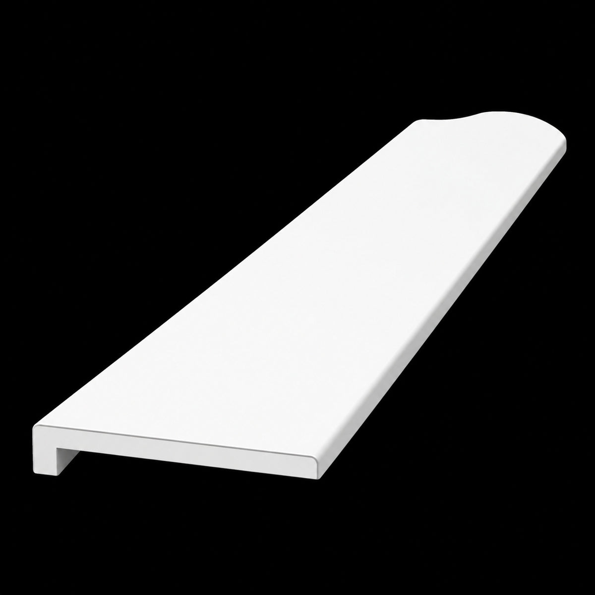 FlexStone 3 in x 95 in Standard Trim with 3 8 in Lip in White FLXSG396WH