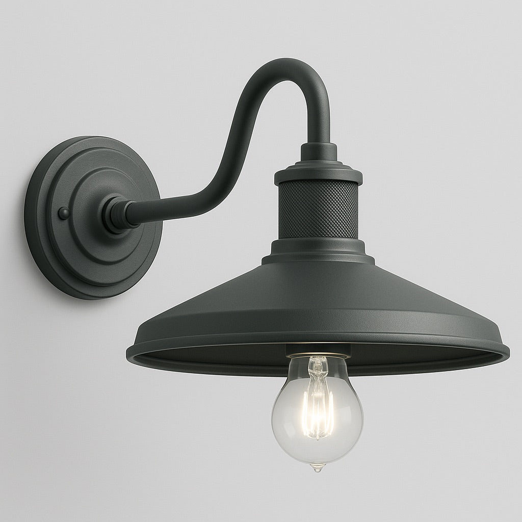 KICHLER Allenbury 1-Light Textured Black Outdoor Hardwired Wall Lantern Sconce with No Bulbs Included (1-Pack)