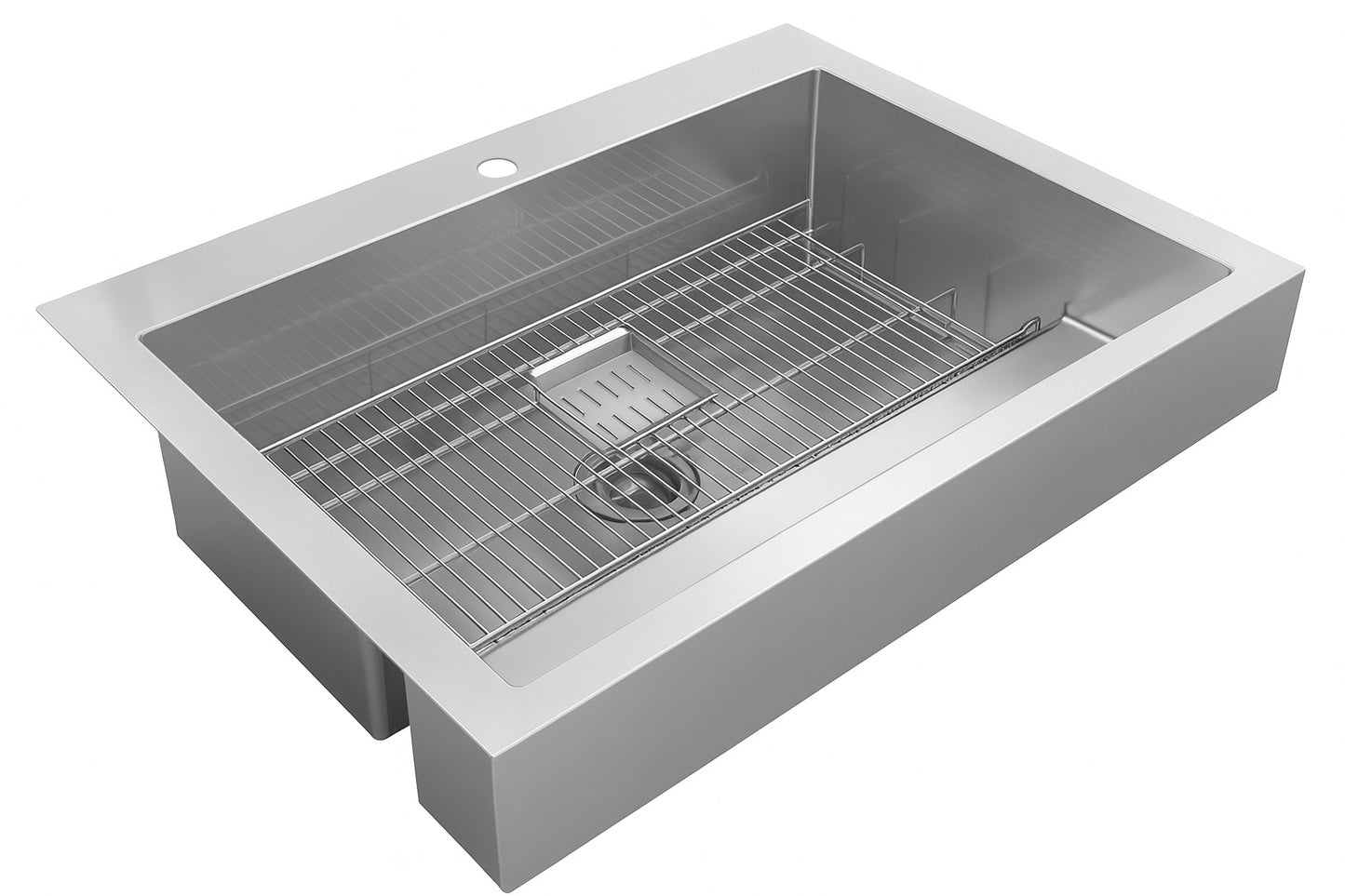 Dart Canyon 36 in. Farmhouse/Apron-Front Single Bowl 16-Gauge Stainless Steel Kitchen Workstation Sink w/Accessories