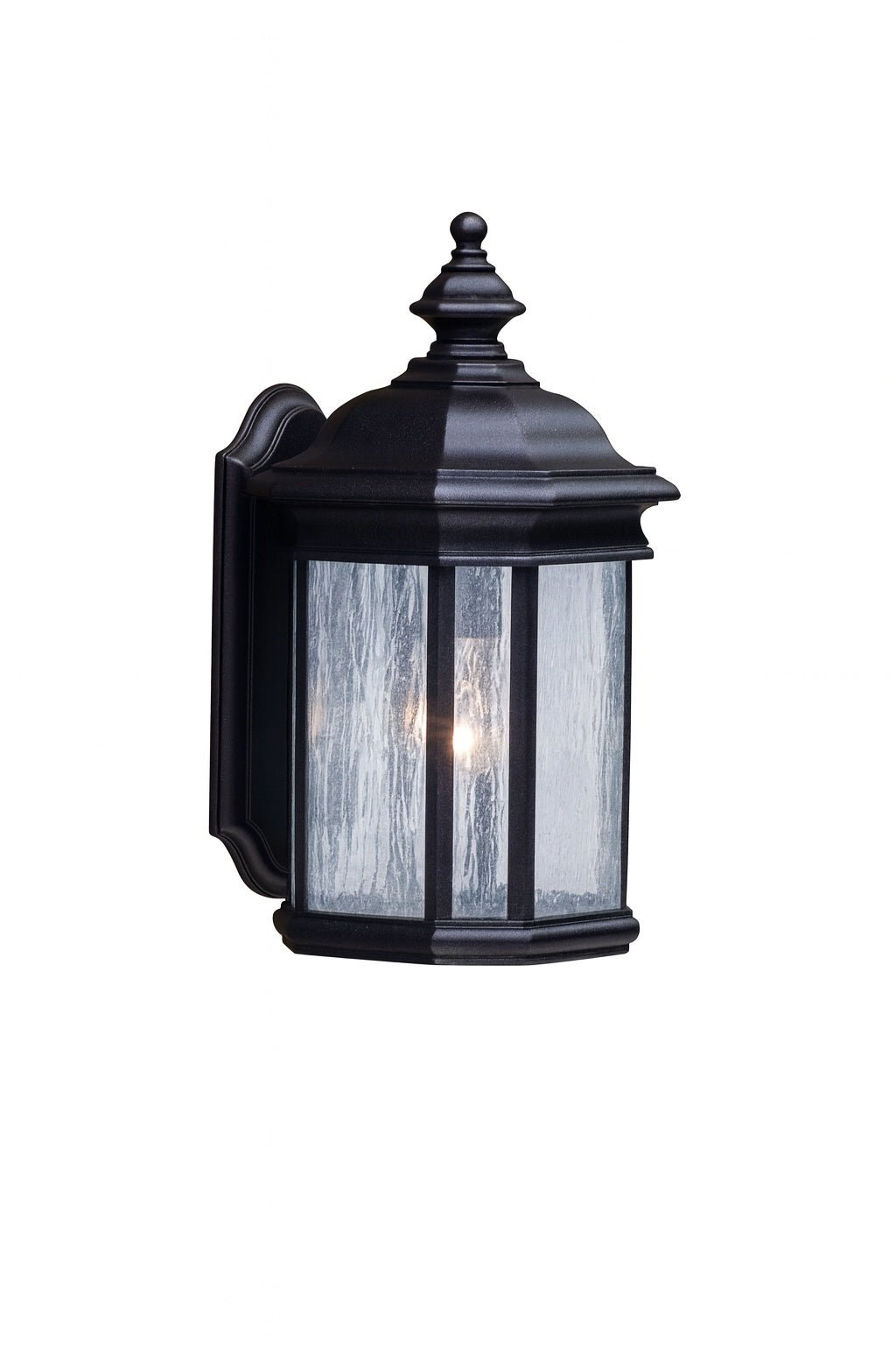 KICHLER Kirkwood 17 in. 1-Light Black Outdoor Hardwired Wall Lantern Sconce with No Bulbs Included (1-Pack)