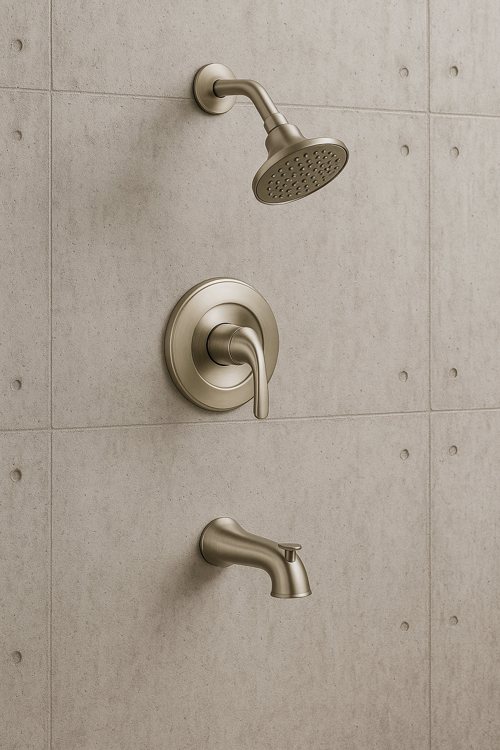 JACUZZI Piccolo Single Handle 5 Spray Tub and Shower Faucet in Brushed Nickel Valve Included PV42826/313983144 731352749780 JACUZZI