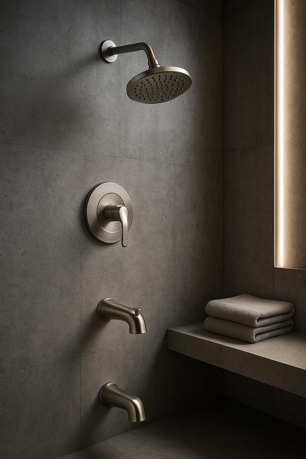 JACUZZI Piccolo Single Handle 5 Spray Tub and Shower Faucet in Brushed Nickel Valve Included PV42826/313983144 731352749780 JACUZZI