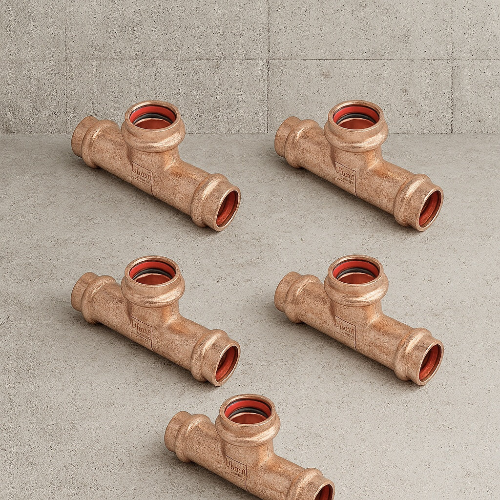 ProPress 1/2 in. Press Copper Tee (5 Pack) 77465