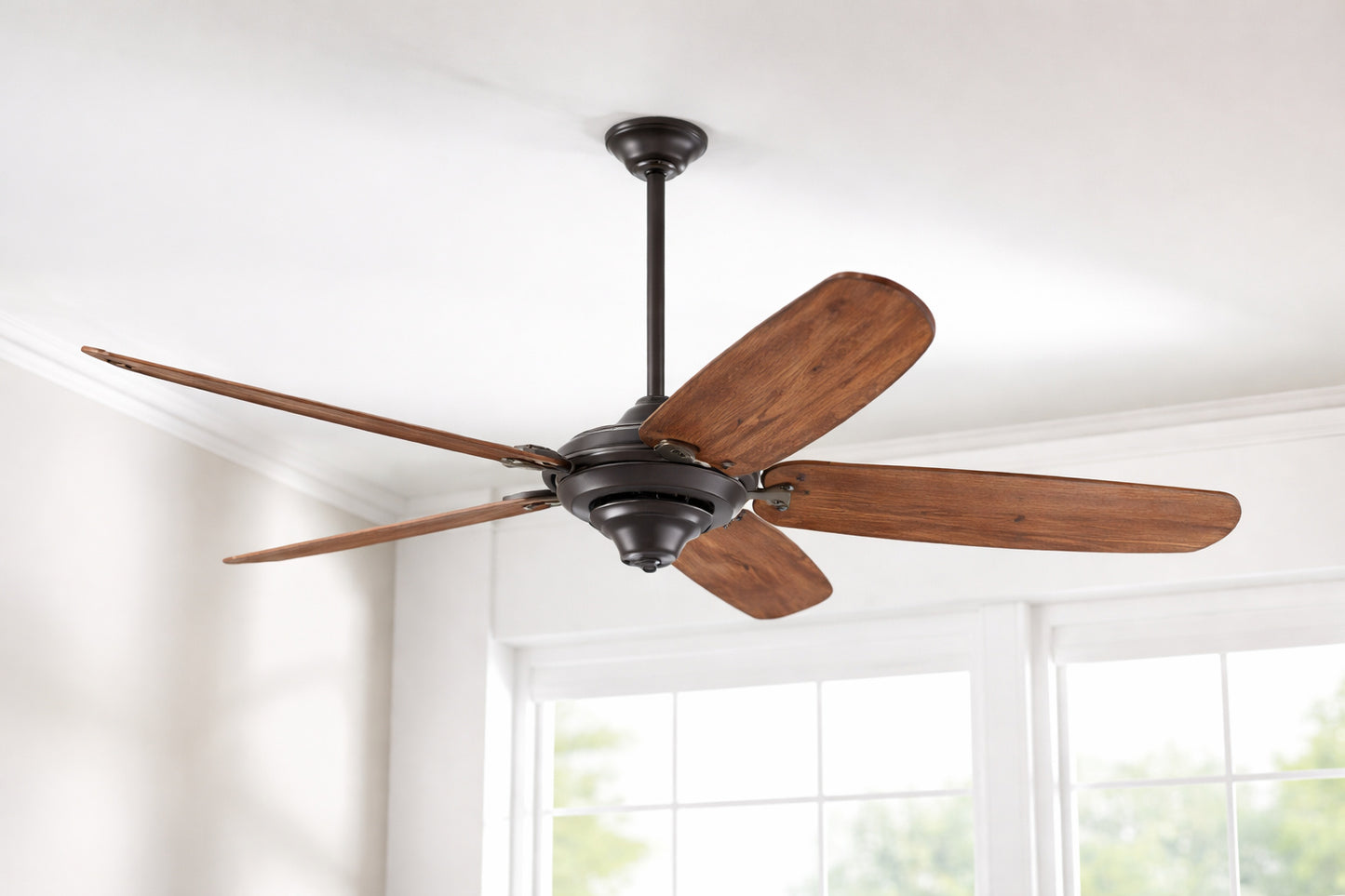 Home Decorators Collection Altura 68 in Matte Black Ceiling Fan with Downrod Remote Control and Reversible DC Motor Light Kit Compatible