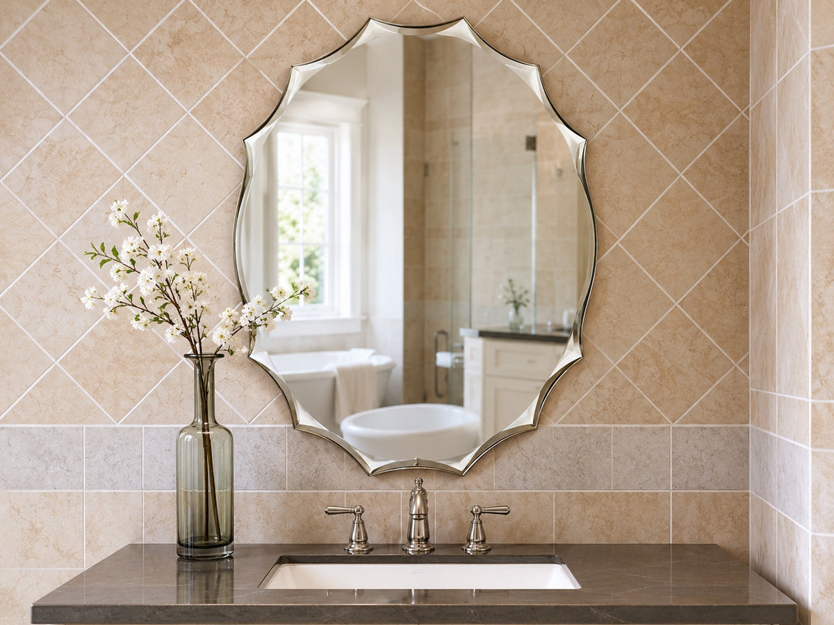 ELLO ALLO 24 in W x 36 in L Single Beveled Edge Bath Wall Vanity Mirror EVM Z 24