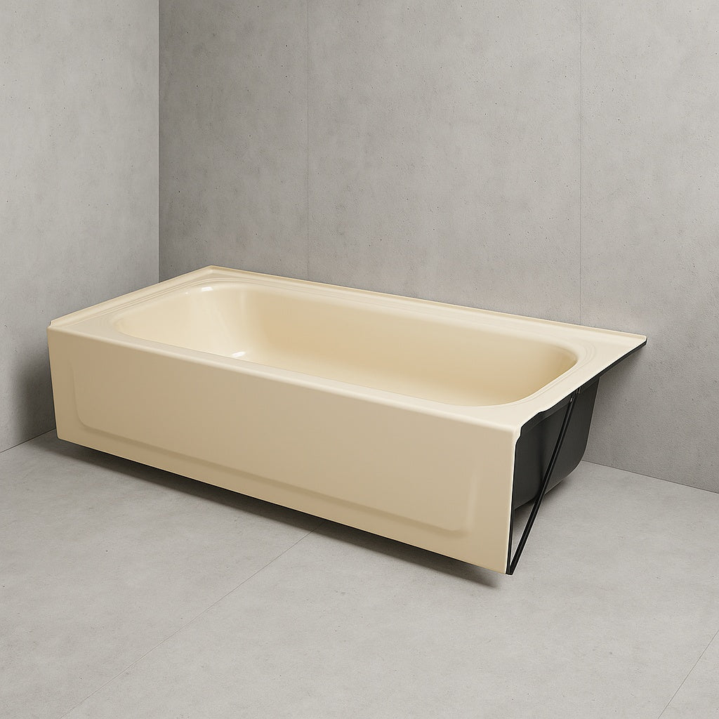 Aloha 60 in. x 30 in. Soaking Bathtub with Right Drain in Bone