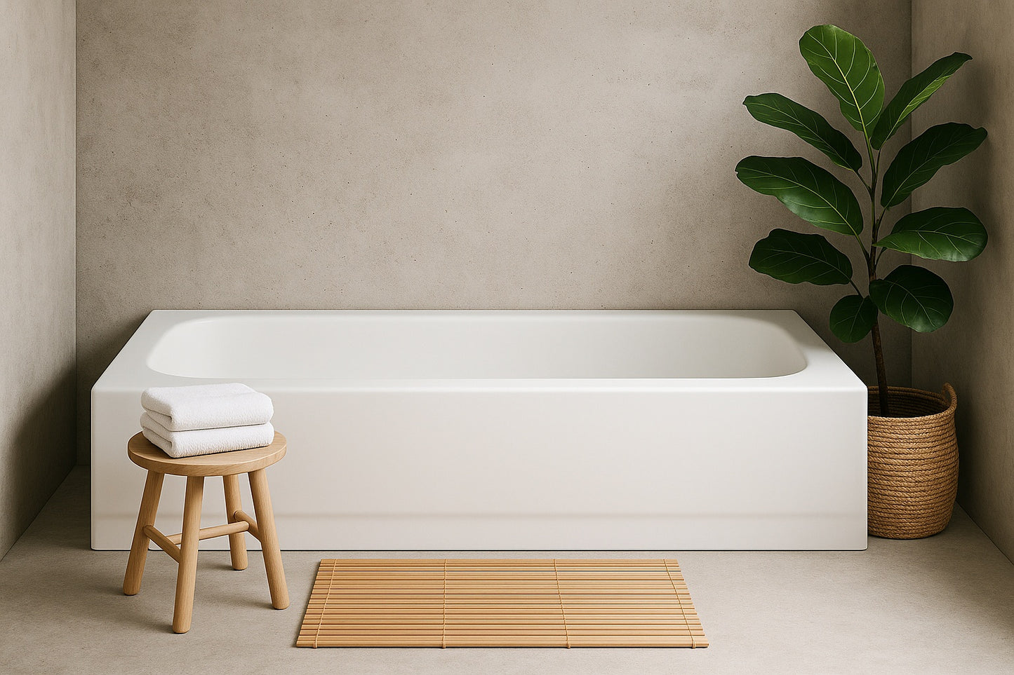 Bootz Industries Aloha 60 in x 30 in Alcove Soaking Bathtub with Left Drain in White