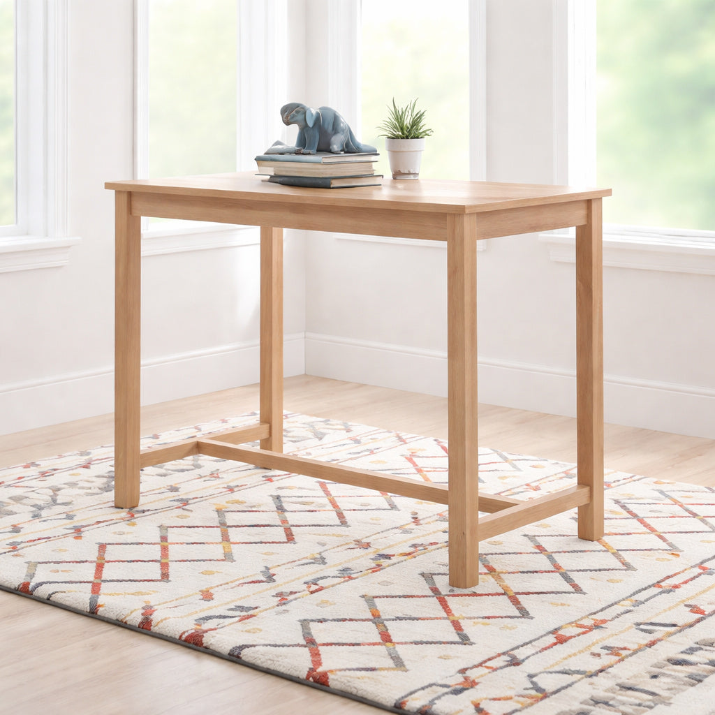 Linon Home Decor Concord 36 In H Natural Acacia Rectangle Wood 4 Leg Counter Height Dining Table Seat 4