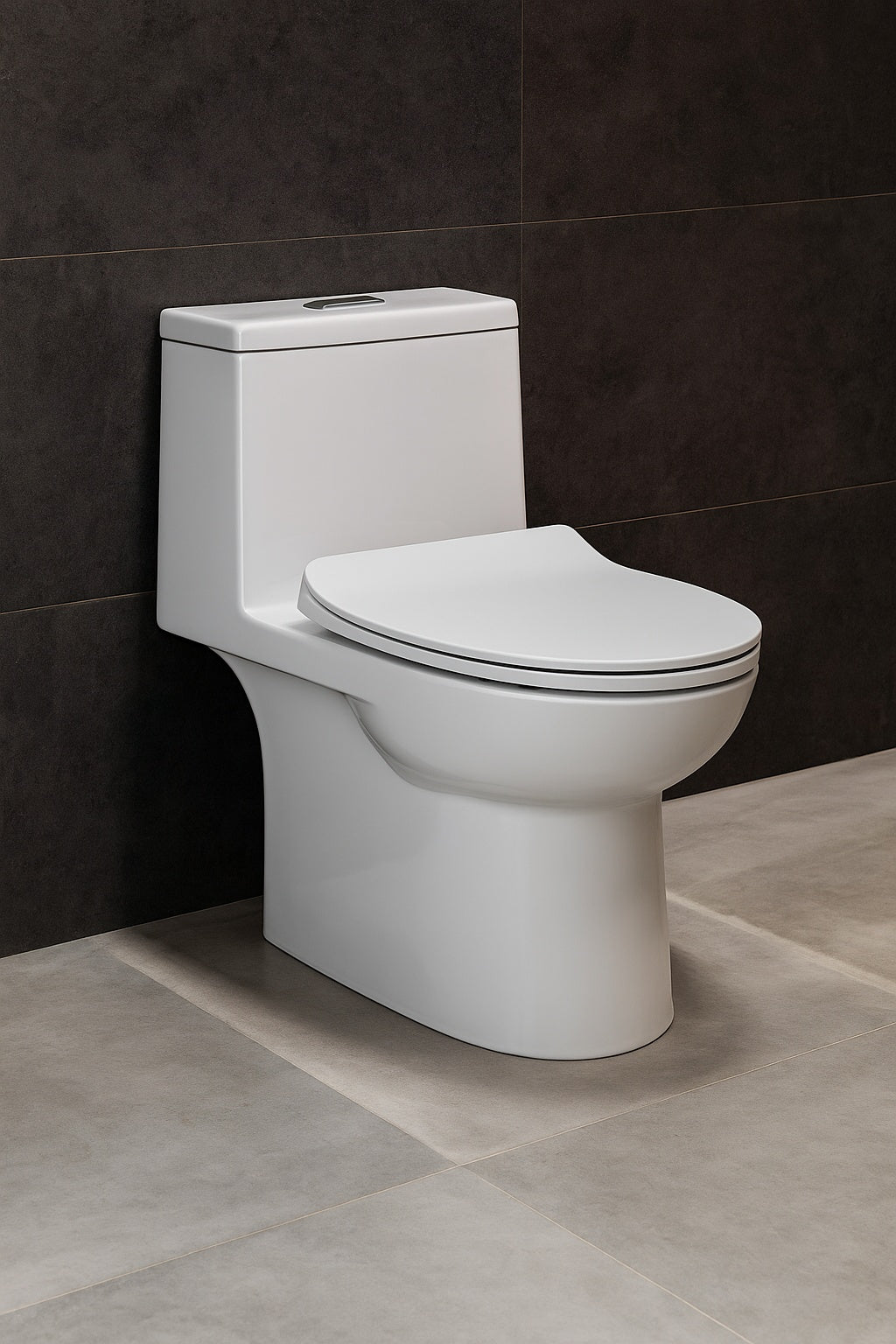 Daxton 1 piece 1 1 1 6 GPF Dual Flush Elongated Toilet in White Seat Included