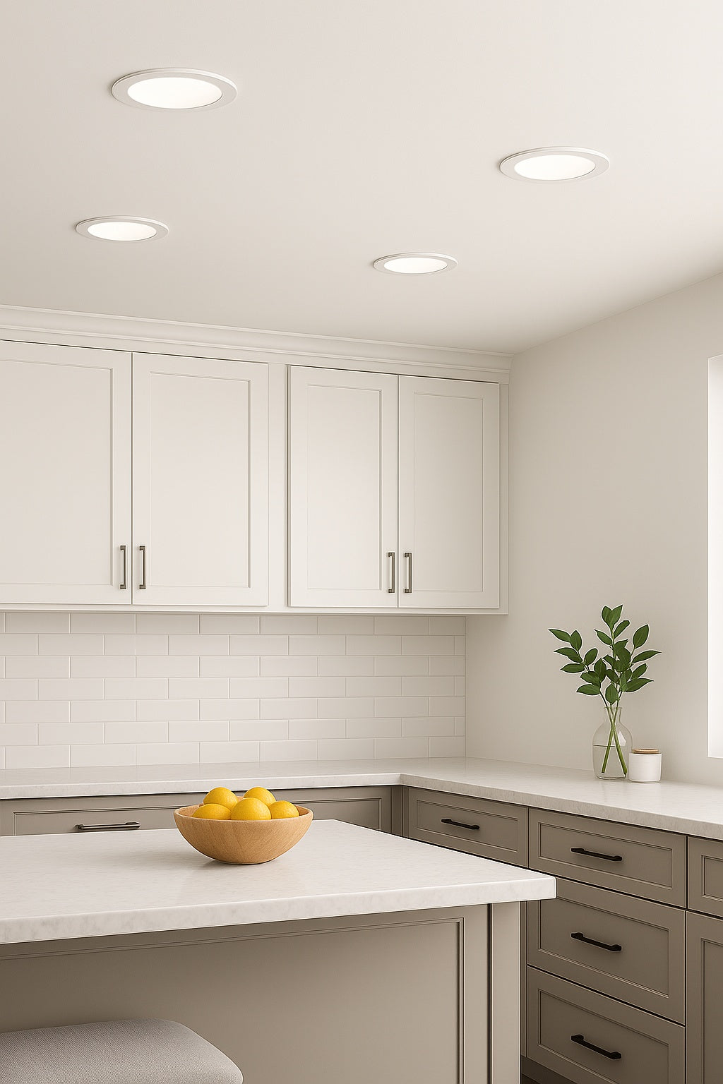 HLBSL6 6 in Adjustable CCT Canless IC Rated Dimmable Indoor Integrated LED Recessed Light Kit 4 Pack