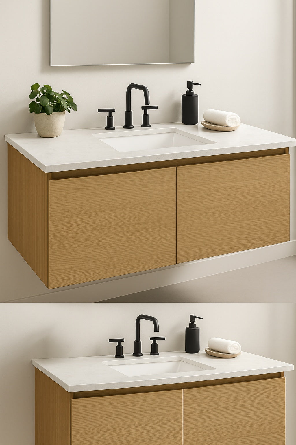 J Collection 55 in. W x 22 in. D Cultured Marble Rectangular Undermount Single Basin Vanity Top in Silver Stream