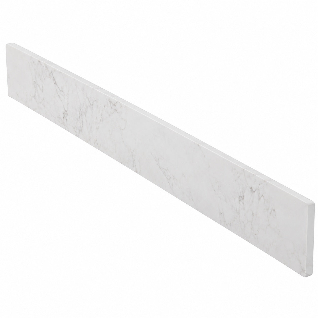Home Decorators Collection 37 in W Cultured Marble Vanity Backsplash in Silver Ash