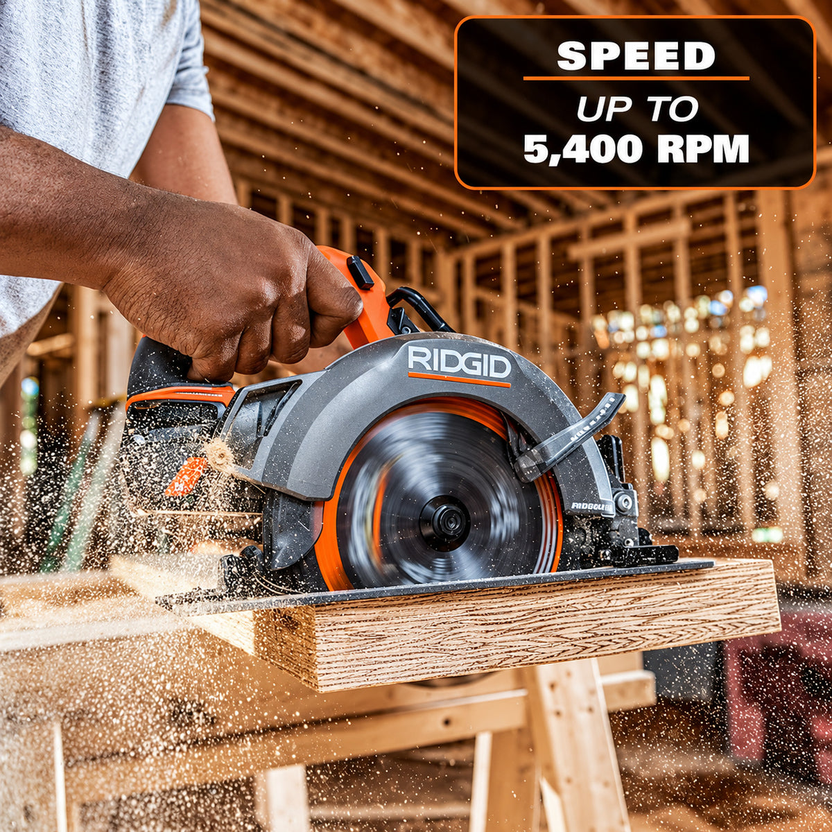 RIDGID 18V Brushless Cordless 7 1 4 in Circular Saw Tool Only R8657B