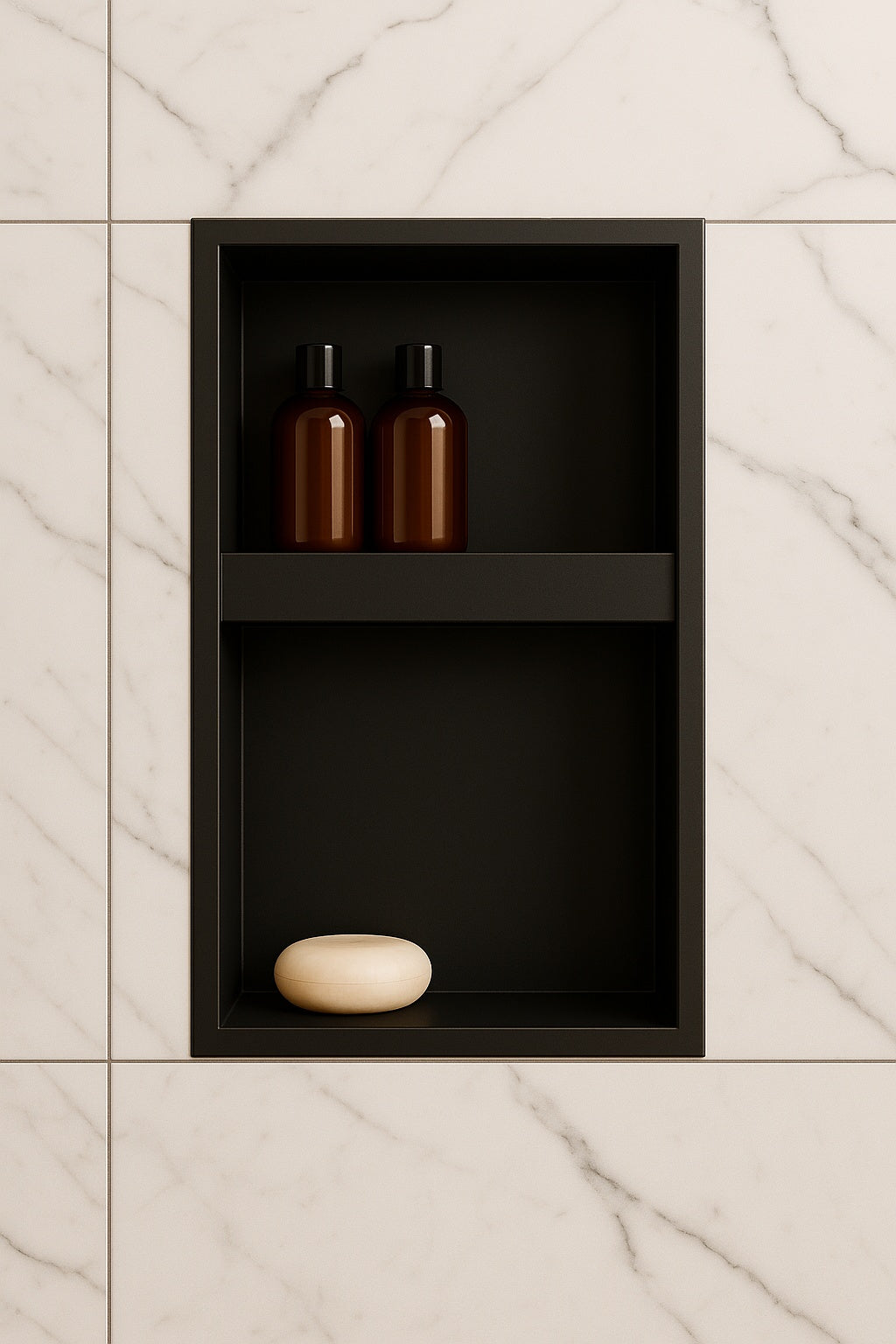 Everbilt Watershield Shower System 13.25 in. x 21.25 in. x 3.5 in. Shower Niche With Adjustable Shelf