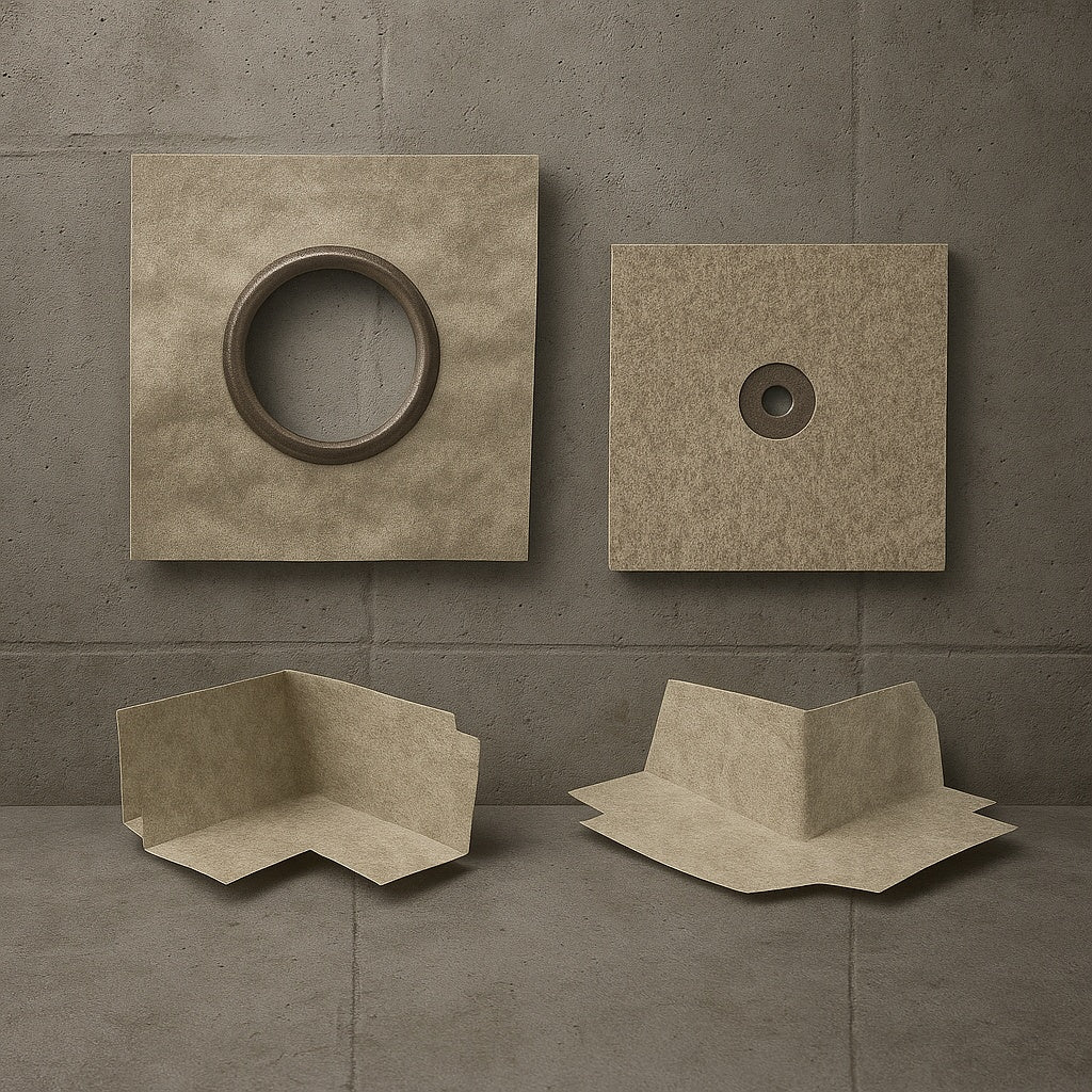 Watershield Shower System 12-Piece Waterproof Shower Kit with Fixtures and Corners Underlayment
